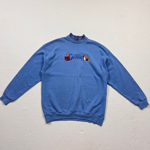Vintage 90s Bernie’s Glen Grandma Crewneck Embroidered Sweatshirt, Size XXL - Picture 1 of 8